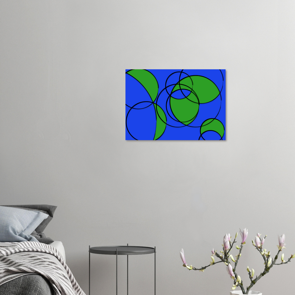 Minimalist Circles World Map — Colour Art Edition (Print)