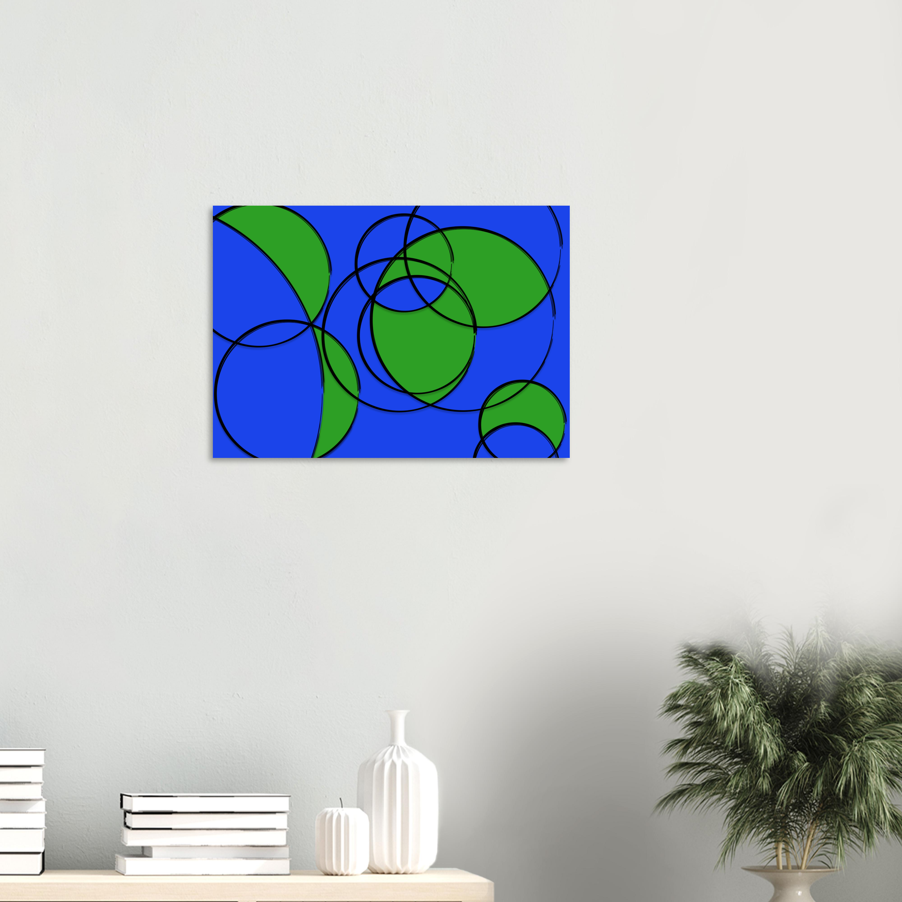 Minimalist Circles World Map — Colour Art Edition (Print)