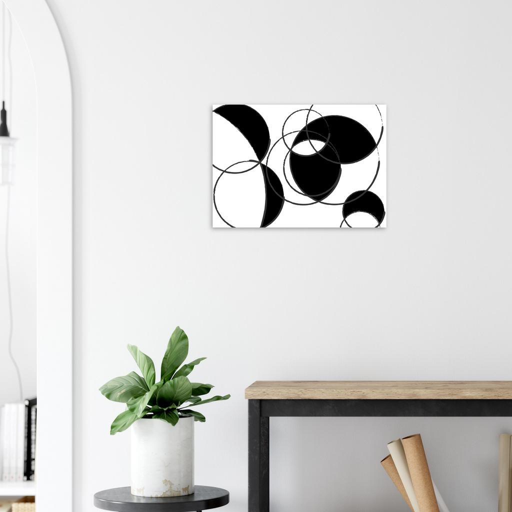 Terrible Maps minimalist world map in modern white lobby - geography wall art