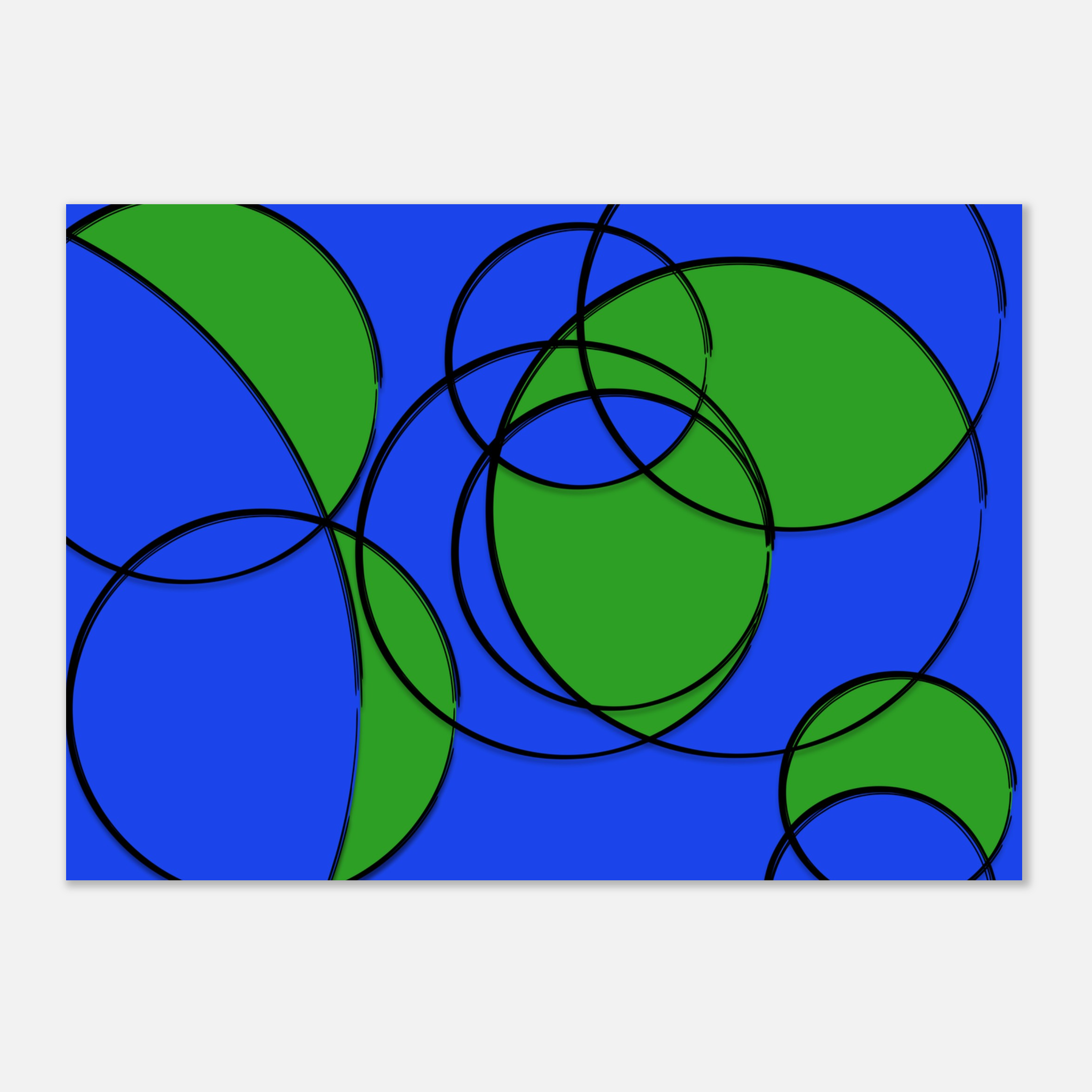 Terrible Maps minimalist colour world map print - modern geography wall art Image