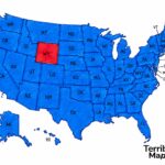 Map of the US with Wyoming in red and the other 49 states in blue